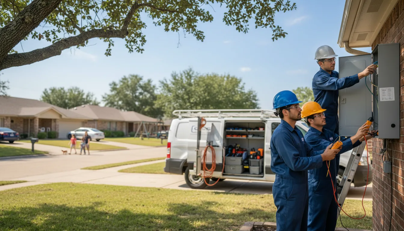 Certified electrician providing emergency electrical services in Carmine, TX